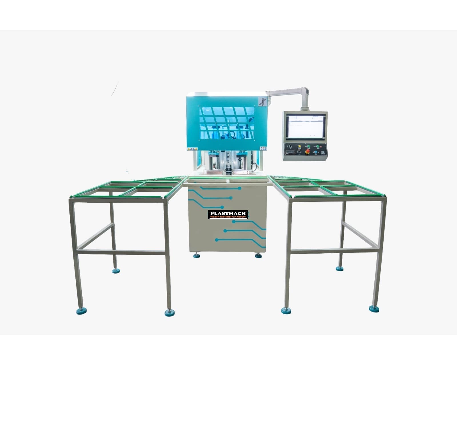 Mașina de Curațat Colturi CNC ptr. Profile PVC (2 axe) - SH6000