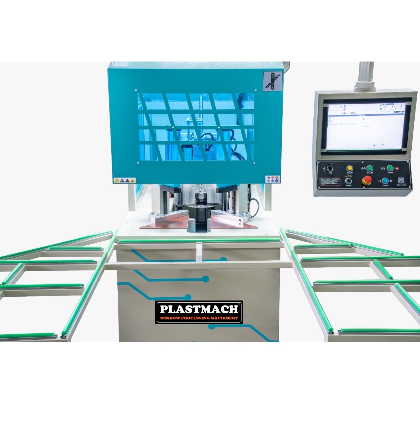 Mașina de Curațat Colturi CNC ptr. Profile PVC (2 axe) - SH6000