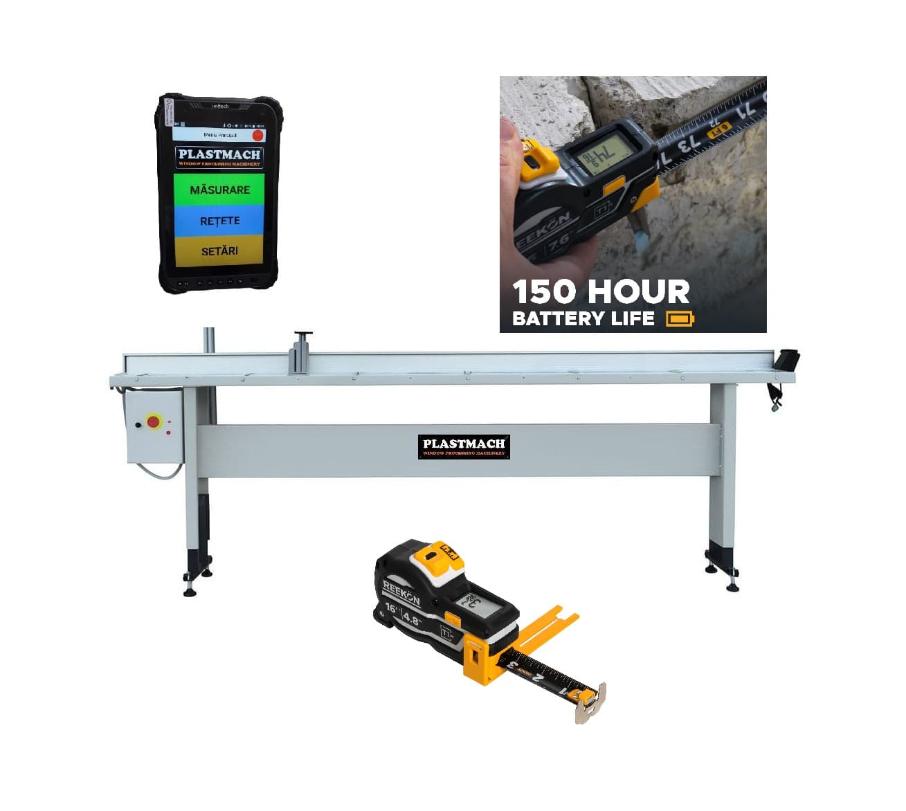 Conveior cu Masurare Digital Automata & Tableta 7" & Ruleta Blueetooth (300CM)- PL1301S