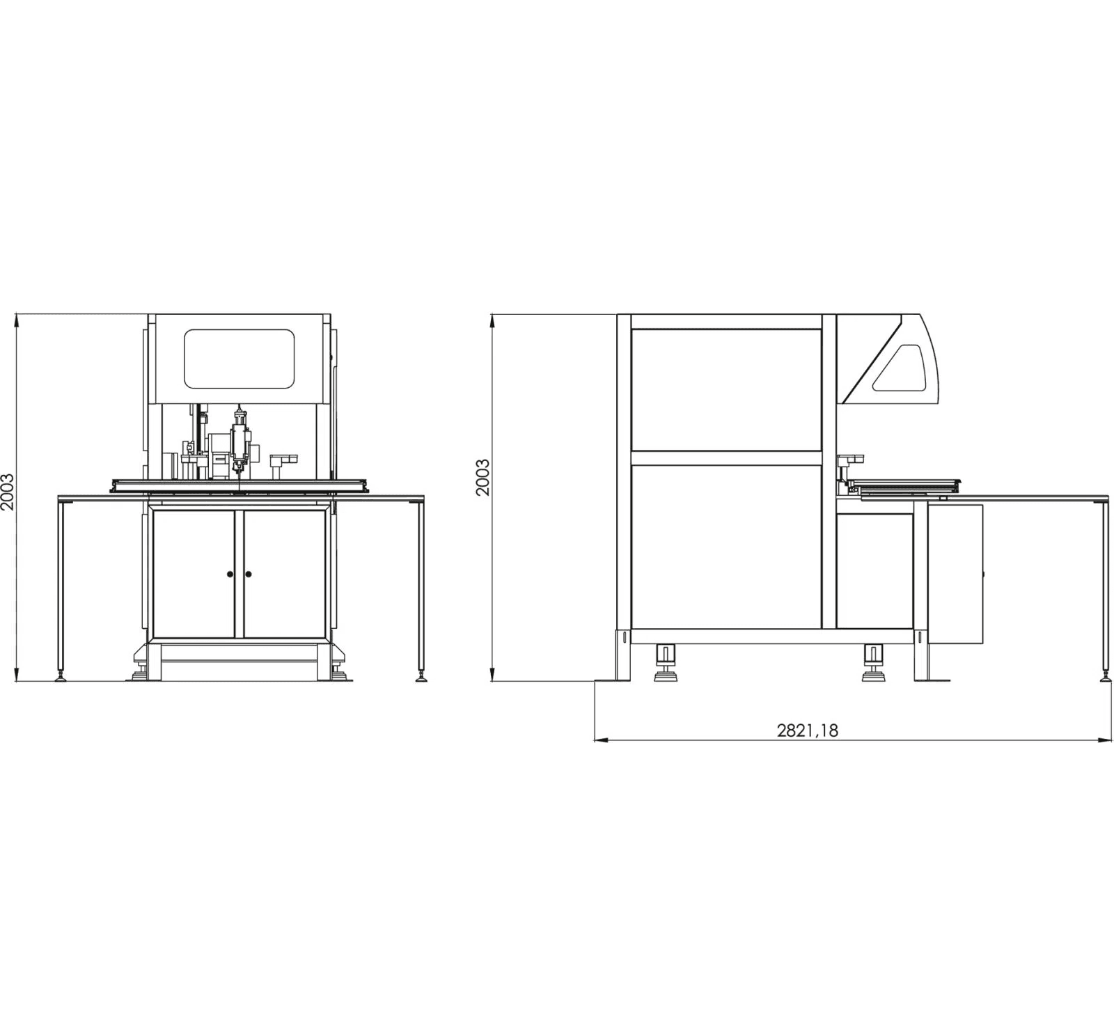 Mașina de Curațat Colturi CNC ptr. Profile PVC (2 axe) - OMR119
