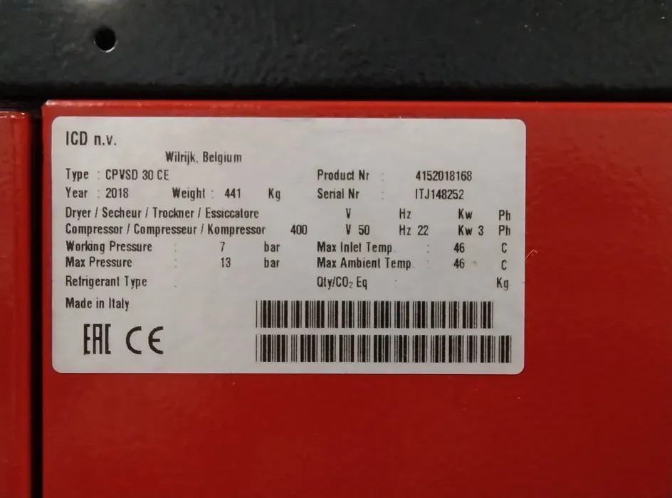 Compresor de Aer Rotativ cu Șurub VSD, Chicago Pneumatic - CPVSD 30 CE