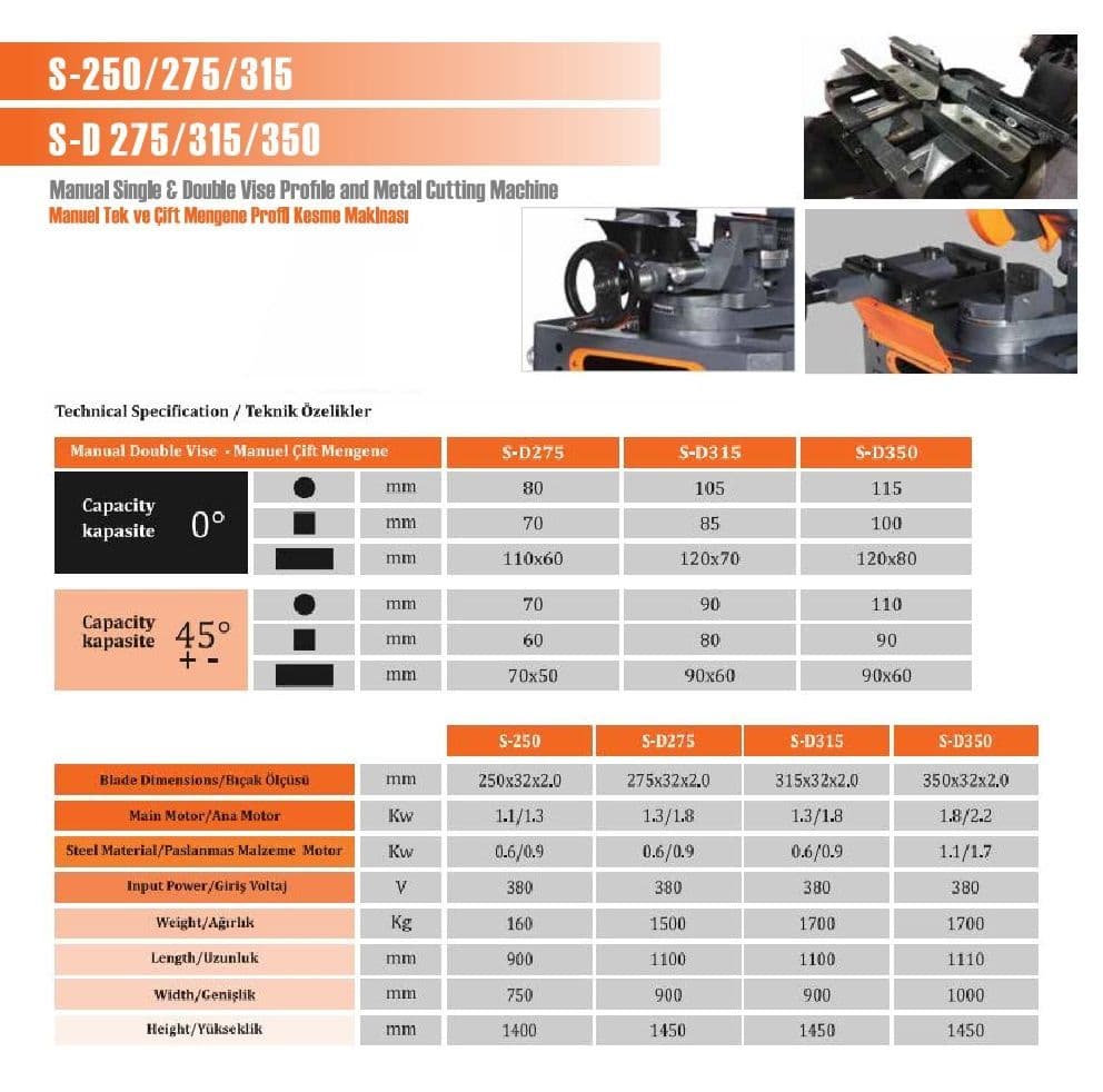 Masina de Debitat Profile Metalice cu Disc (Ø275) - SD275